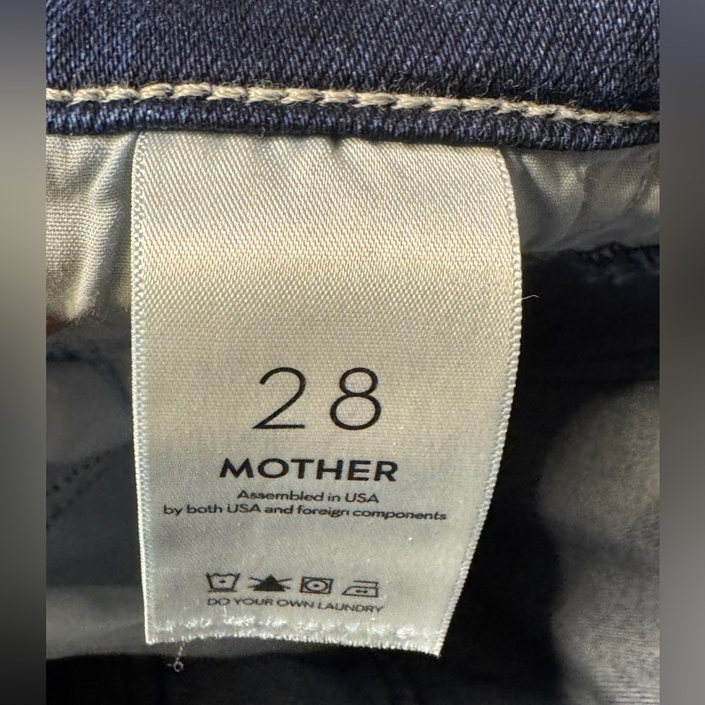 MOTHER Dark Blue Straight Leg Jeans - Picture 7 of 8
